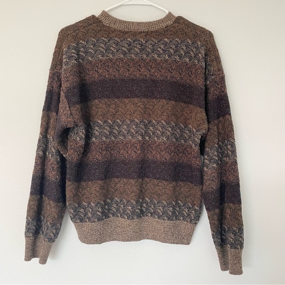 Cozy Brown Towncraft Patterned Sweater size S - Picture 2 of 4